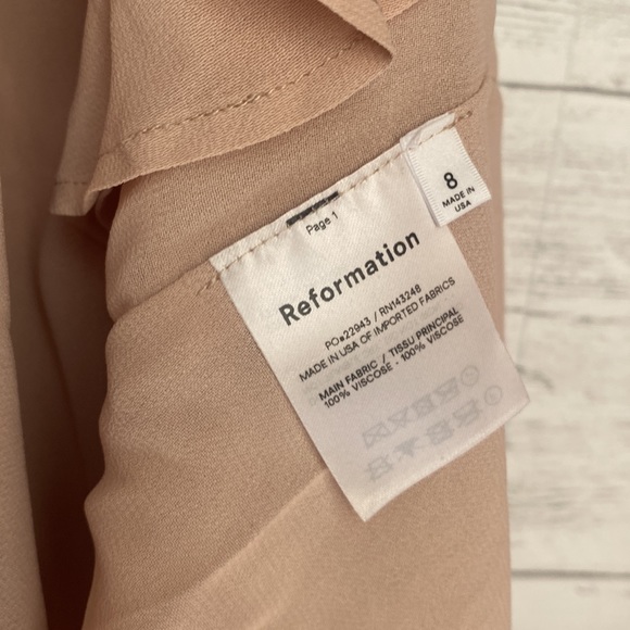 🌟NEW Reformation Ingrid maxi dress pale pink size 8 - Picture 3 of 4